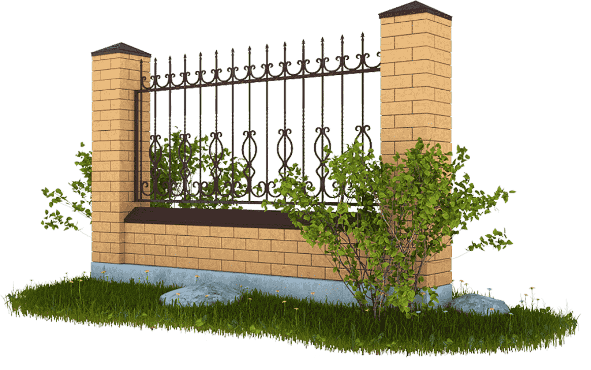 Кирпичный забор